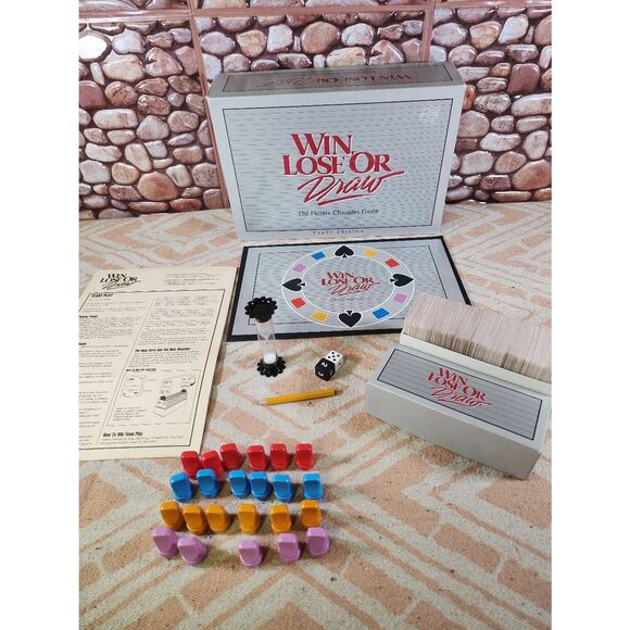 Vintage Win, Lose or Draw, Milton Bradley Game, 1988 Party Edition B1 - Picture 2 of 4